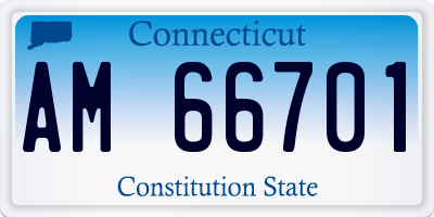 CT license plate AM66701