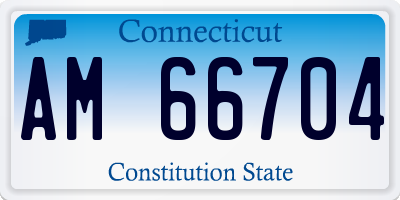 CT license plate AM66704