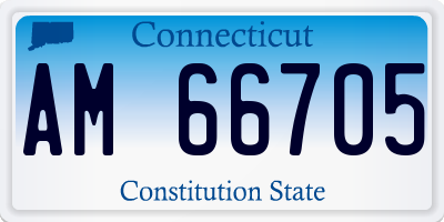 CT license plate AM66705