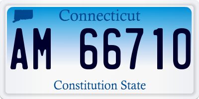 CT license plate AM66710