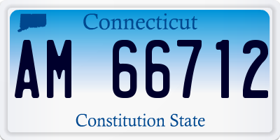CT license plate AM66712