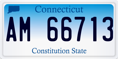 CT license plate AM66713