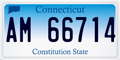 CT license plate AM66714