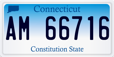 CT license plate AM66716