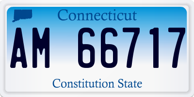 CT license plate AM66717