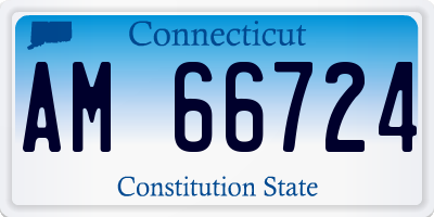 CT license plate AM66724