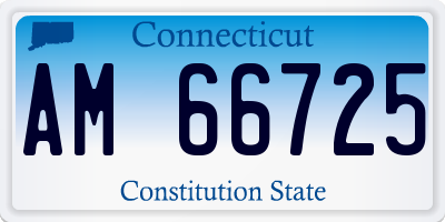 CT license plate AM66725