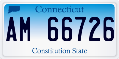 CT license plate AM66726