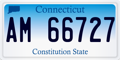 CT license plate AM66727