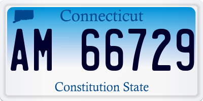 CT license plate AM66729