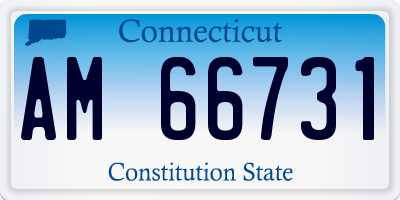 CT license plate AM66731