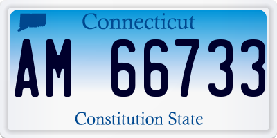 CT license plate AM66733