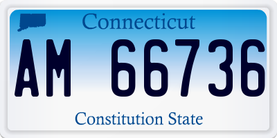 CT license plate AM66736