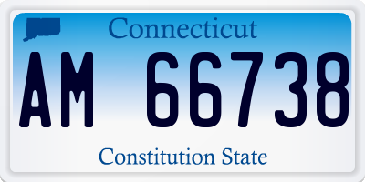 CT license plate AM66738