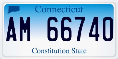 CT license plate AM66740