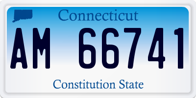 CT license plate AM66741
