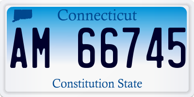 CT license plate AM66745