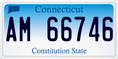CT license plate AM66746