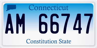 CT license plate AM66747