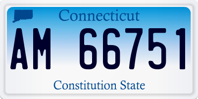 CT license plate AM66751