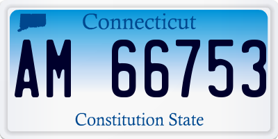 CT license plate AM66753