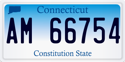 CT license plate AM66754