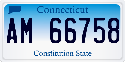 CT license plate AM66758