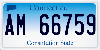 CT license plate AM66759