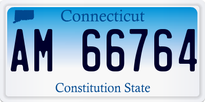 CT license plate AM66764