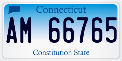CT license plate AM66765