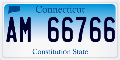 CT license plate AM66766