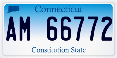 CT license plate AM66772