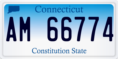 CT license plate AM66774