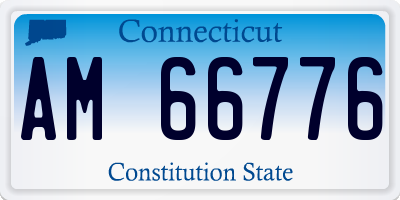 CT license plate AM66776