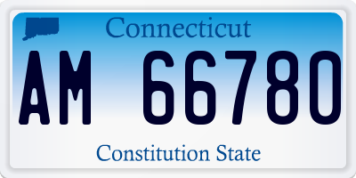 CT license plate AM66780