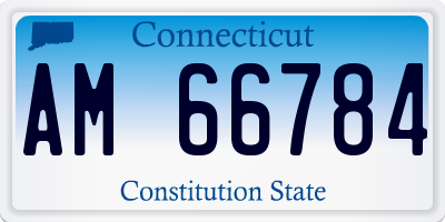 CT license plate AM66784