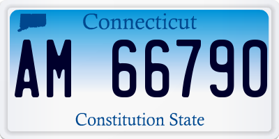 CT license plate AM66790