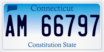 CT license plate AM66797