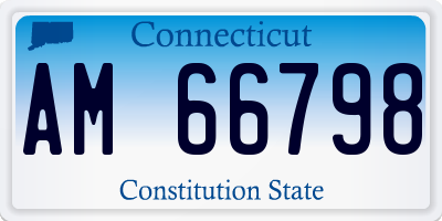 CT license plate AM66798