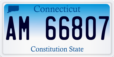 CT license plate AM66807