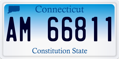 CT license plate AM66811