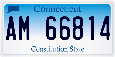 CT license plate AM66814