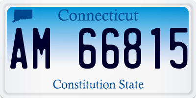 CT license plate AM66815