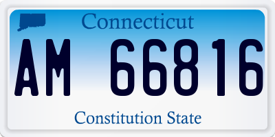 CT license plate AM66816