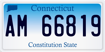 CT license plate AM66819