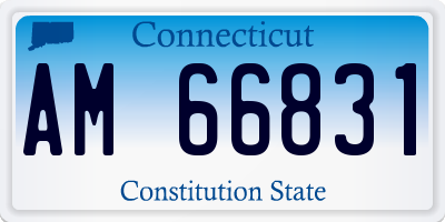 CT license plate AM66831
