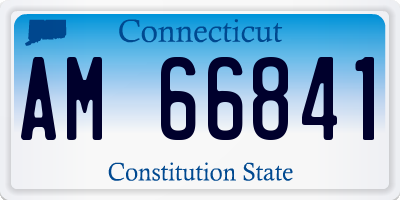 CT license plate AM66841