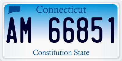 CT license plate AM66851