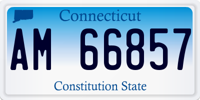 CT license plate AM66857