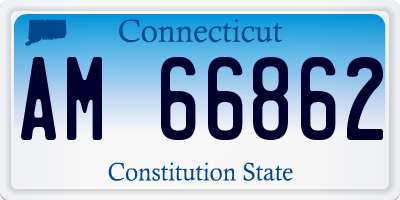 CT license plate AM66862